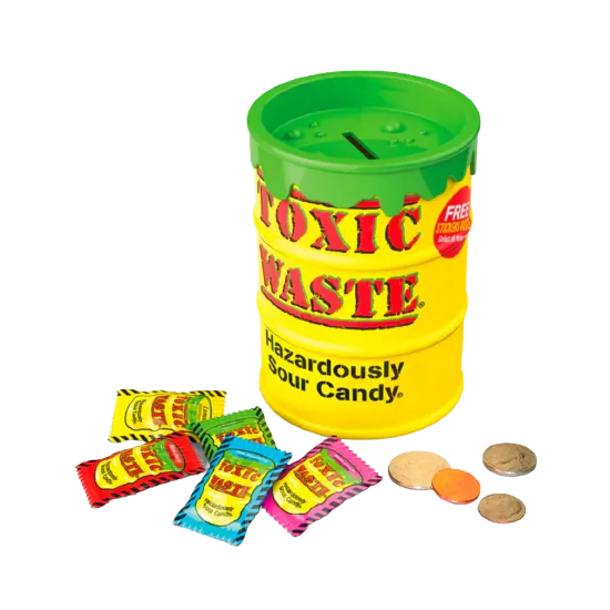 Toxic Waste Money Bank Yellow 84g pack shot
