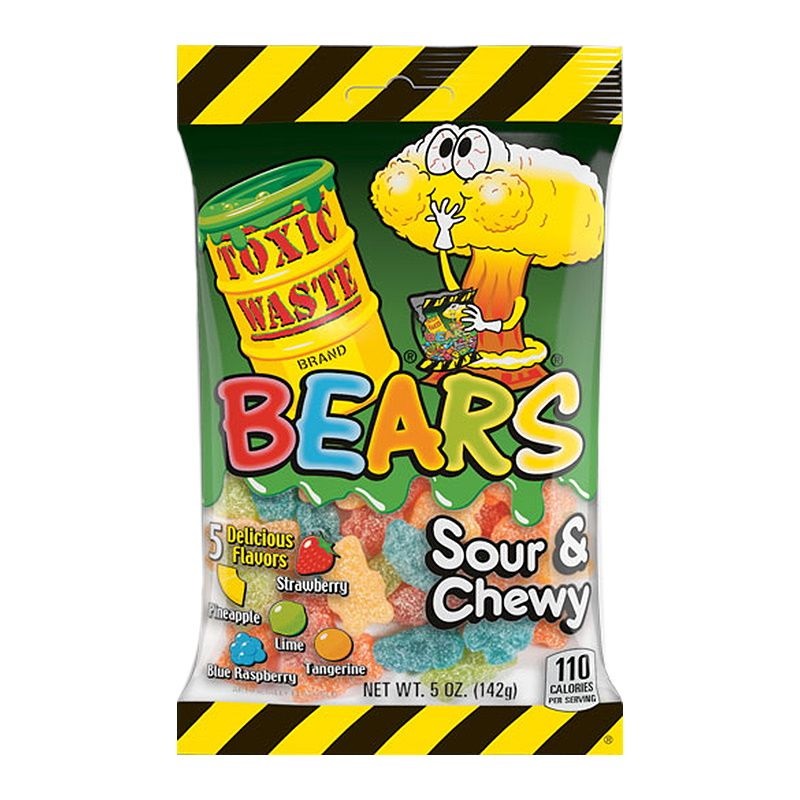 Toxic Waste Bears Sour & Chewy 142g pack shot
