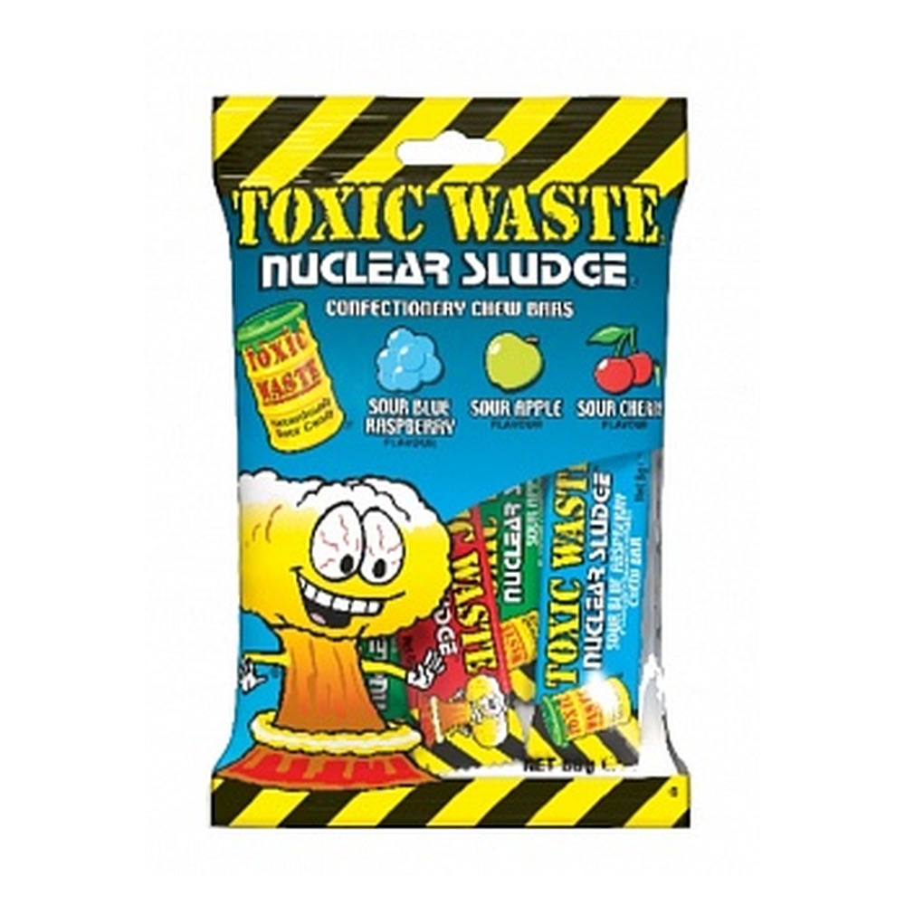 Toxic Waste Nuclear Sludge Mini Chew Bar 80g pack shot
