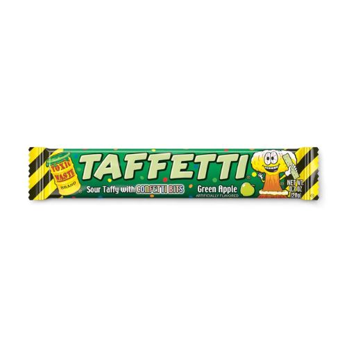 Toxic Waste Taffetti Green Apple Chew Bar 20g pack shot