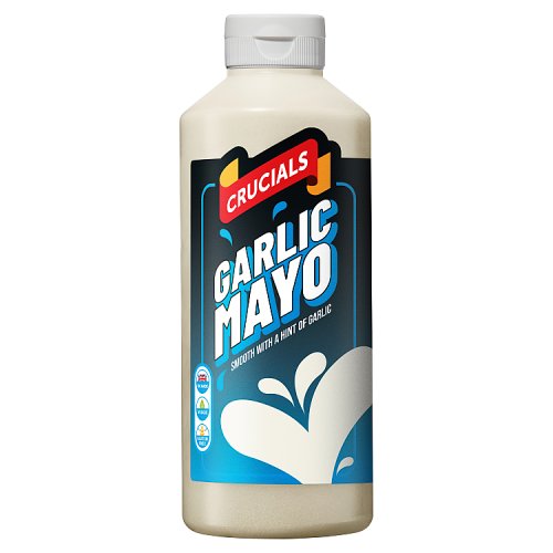 Crucials Garlic & Mayo Squeezy Sauce 500ml pack shot