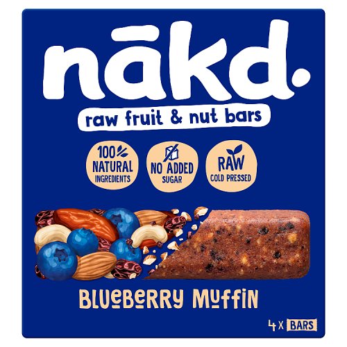 Nakd Blueberry Muffin 4pk (4 x 35g) pack shot