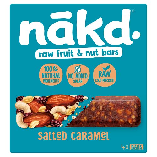 Nakd Salted Caramel 4pk (4 x 35g) pack shot