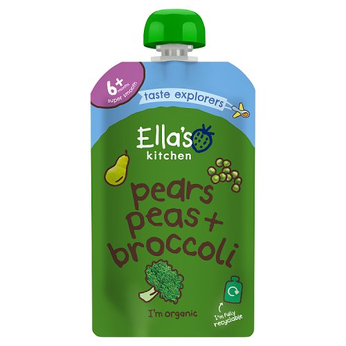Ellas Kitchen Pears Peas Broccoli 4 Months 120g pack shot