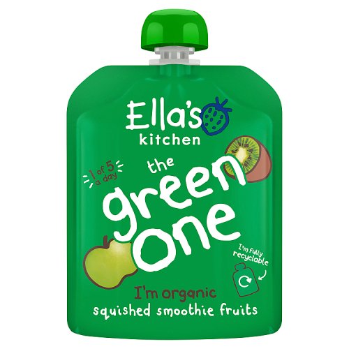 Ellas Kitchen Organic Green Squished Smoothie Fruits 90g pack shot