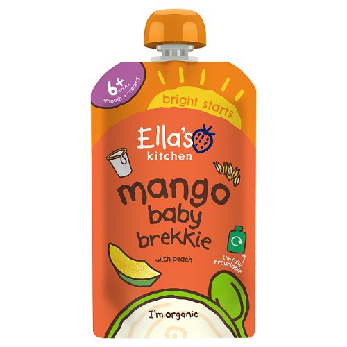 Ellas Kitchen Organic Mango Baby Brekkie Pouch 6+ Months 100g pack shot