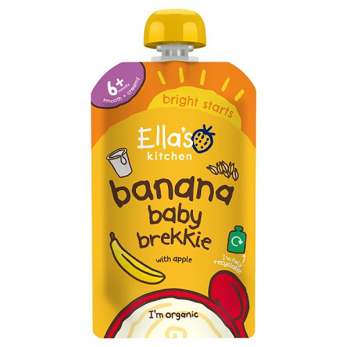 Ellas Kitchen Organic Banana Baby Brekkie Pouch 6+ Months 100g pack shot
