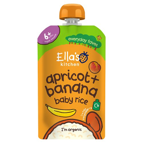 Ellas Kitchen Rice Banana Apricot 120g pack shot