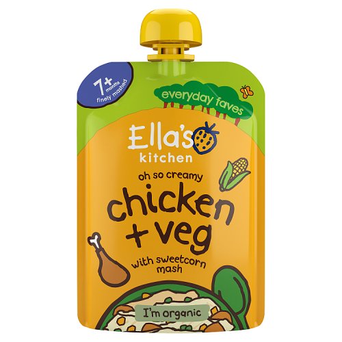 Ellas Kitchen Chicken & Corn Mash 130g pack shot