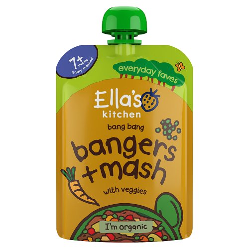 Ellas Kitchen Bangers & Mash with Veggies 130g pack shot