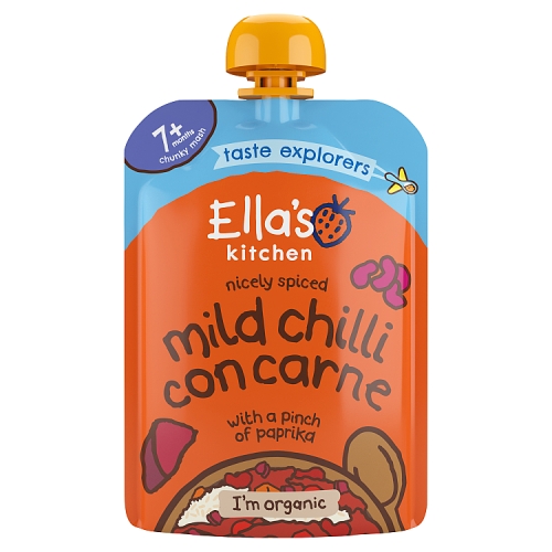 Ellas Kitchen Organic Mild Chilli Con Carne 7m+ 130g pack shot