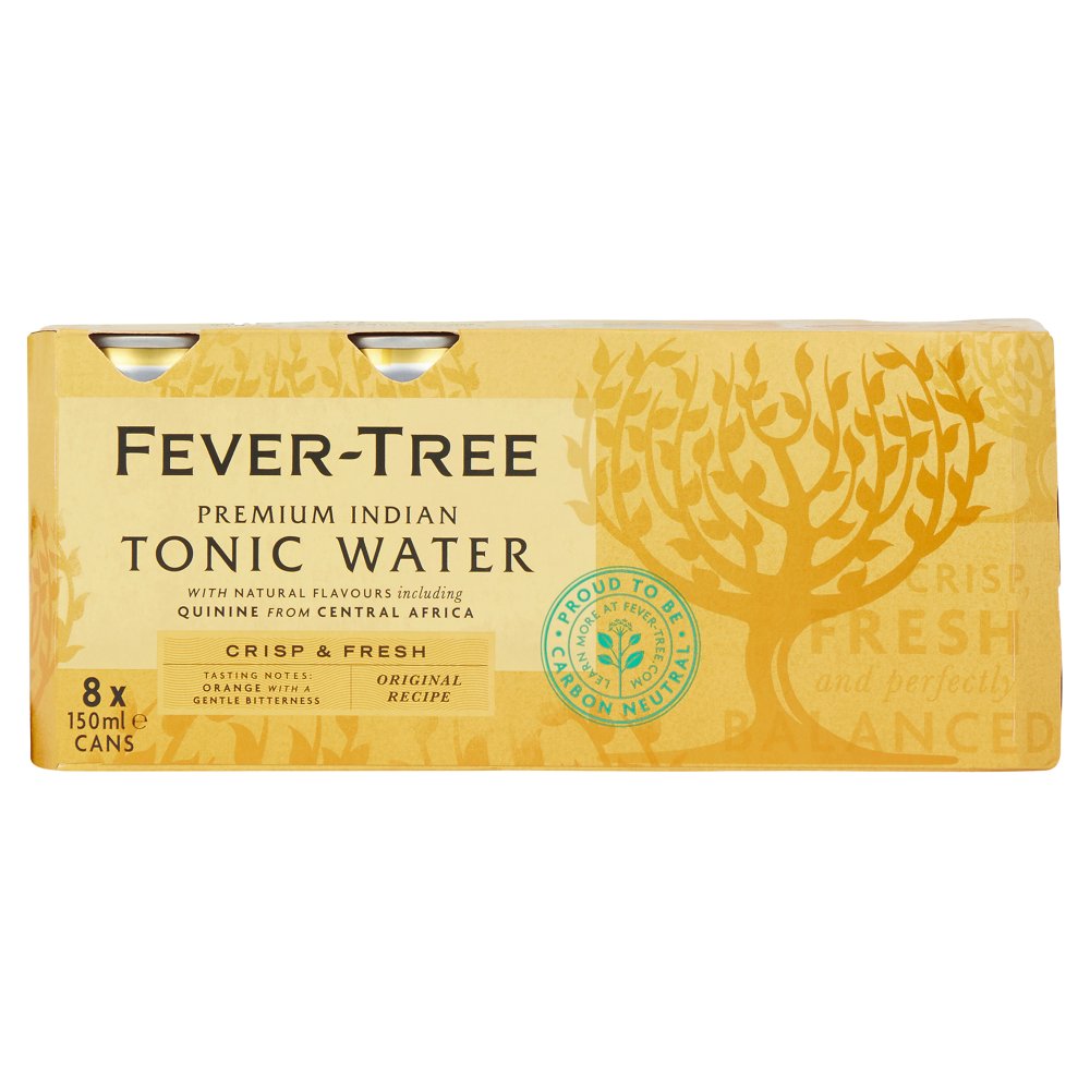 Fever Tree Indian Tonic Water 8pk (8 x 150ml) pack shot