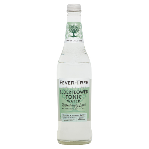Fever Tree Refreshingly Light Elderflower Tonic Water 500ml pack shot