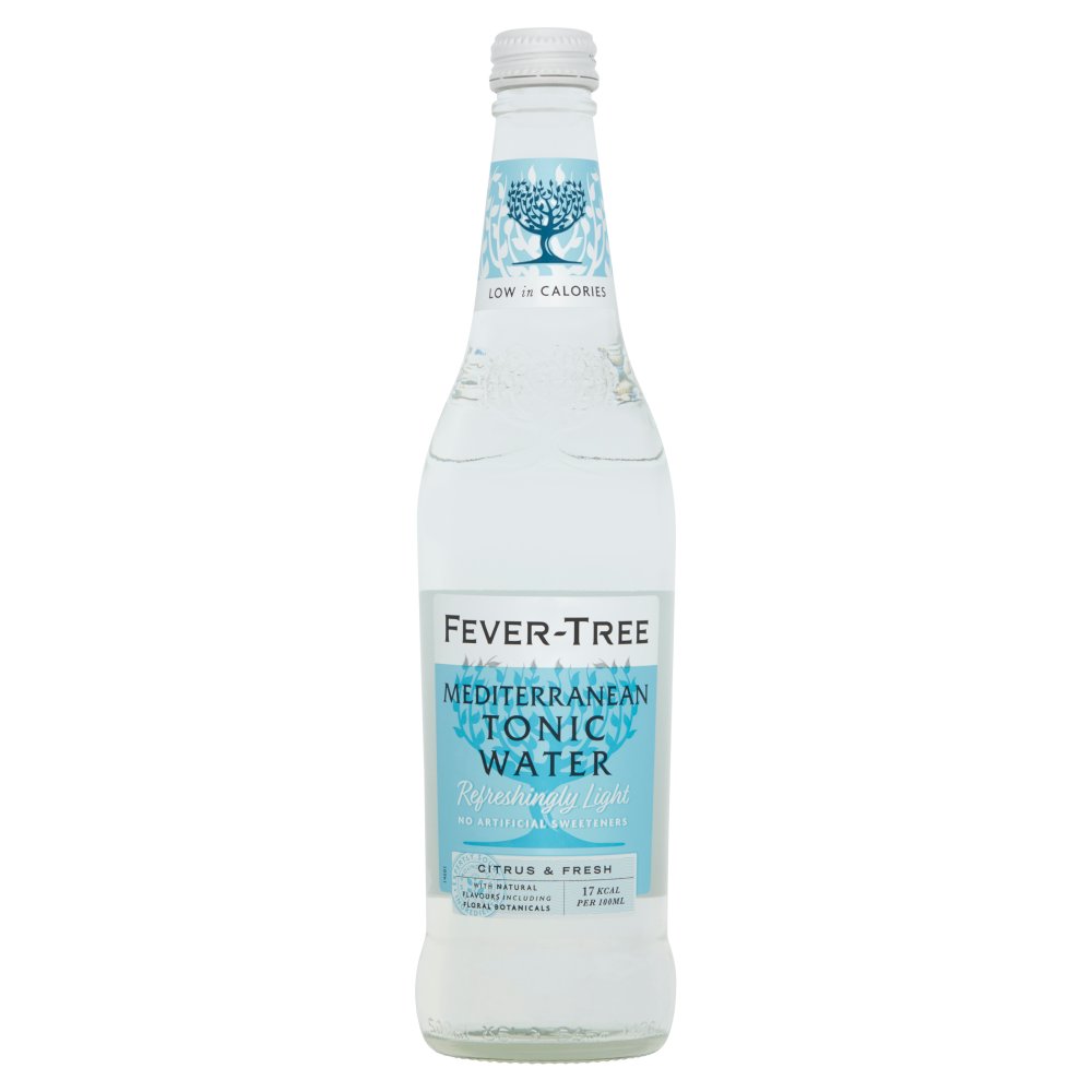 Fever Tree Refreshingly Light Mediterranean Tonic Water 500ml pack shot