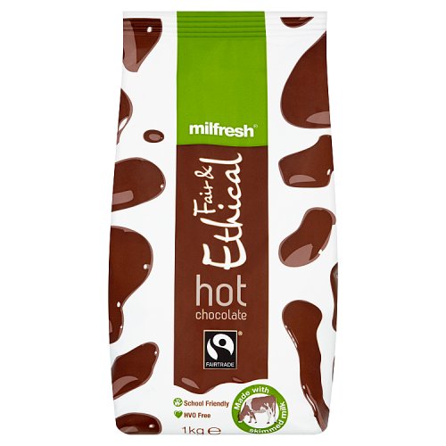 Milfresh Fairtrade Hot Chocolate 1kg pack shot