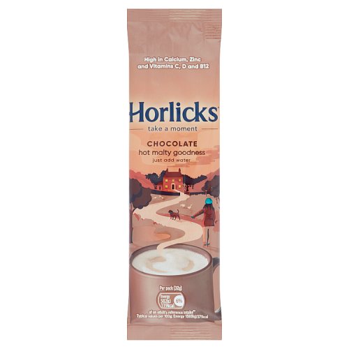 Horlicks Light Malt Chocolate Sticks 32g pack shot