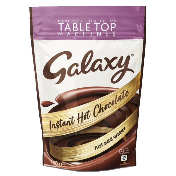 Galaxy Instant Hot Chocolate Table Top Pouch 750g pack shot