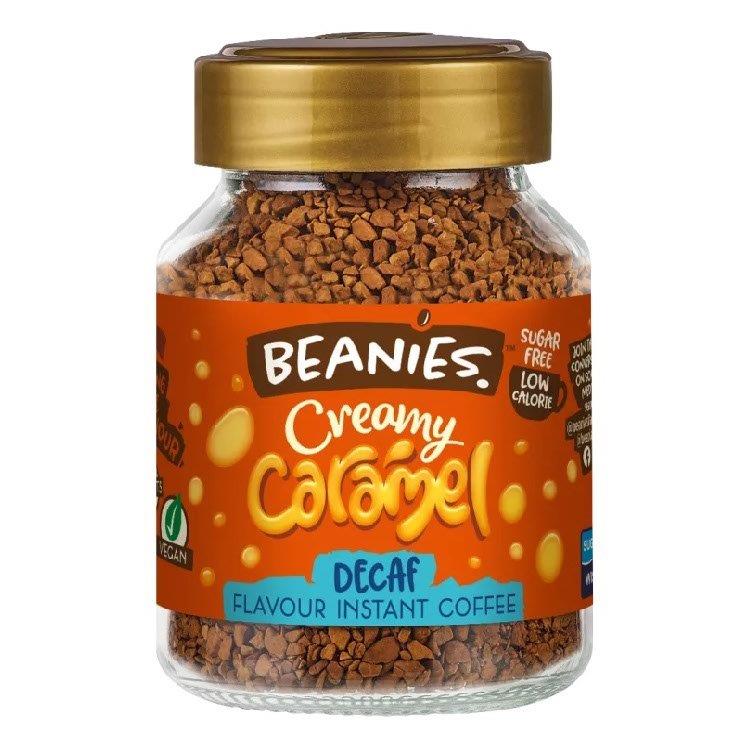 Beanies Decaf Creamy Caramel Coffee 50g pack shot
