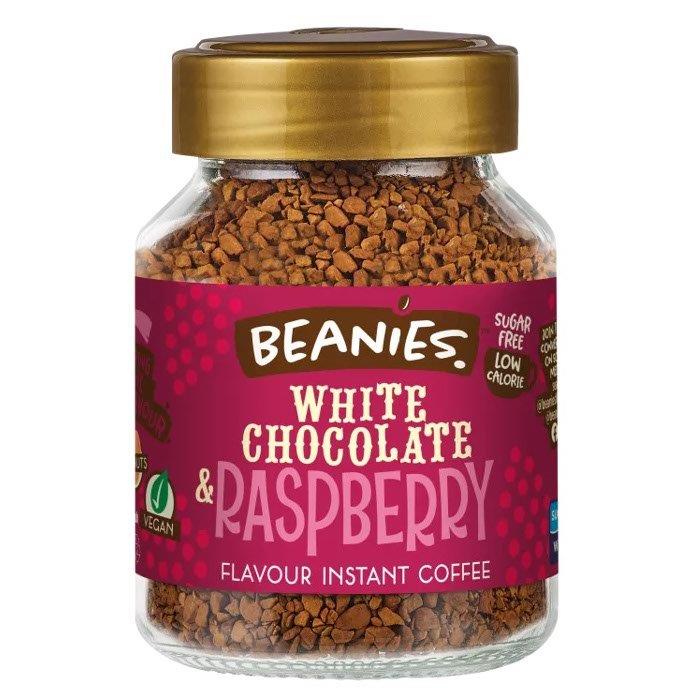 Beanies White Chocolate & Raspberry Coffee 50g pack shot