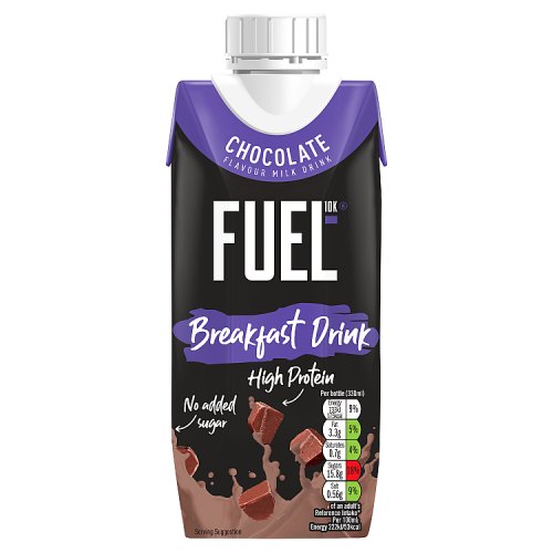 FUEL10K Breakfast Drink Chocolate 330ml pack shot
