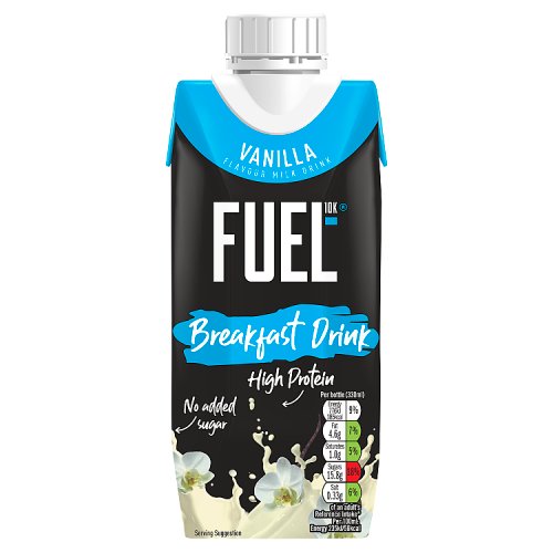FUEL10K Breakfast Drink Vanilla 330ml pack shot