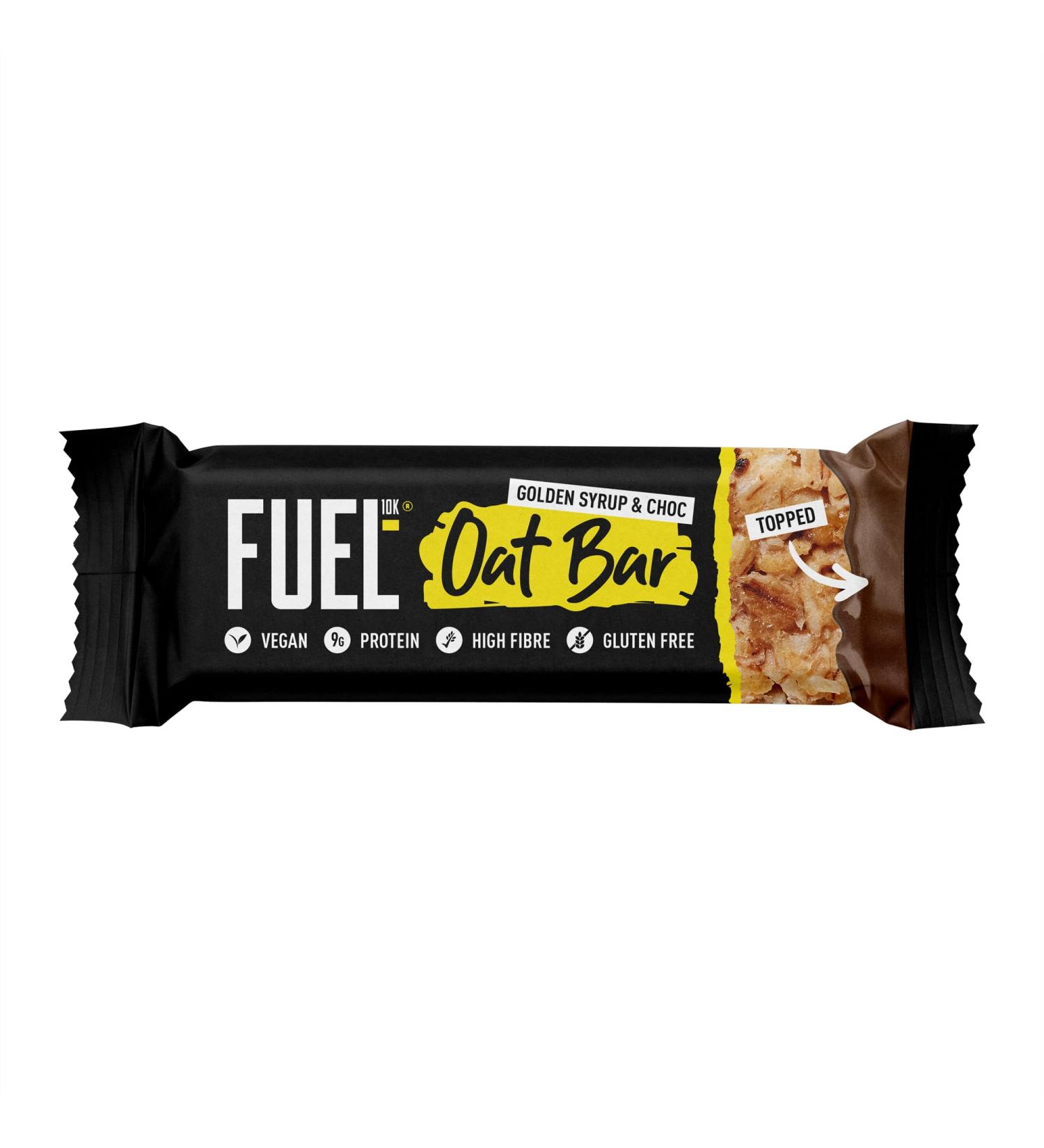FUEL10K Golden Syrup & Chocolate Oat Bar 45g pack shot