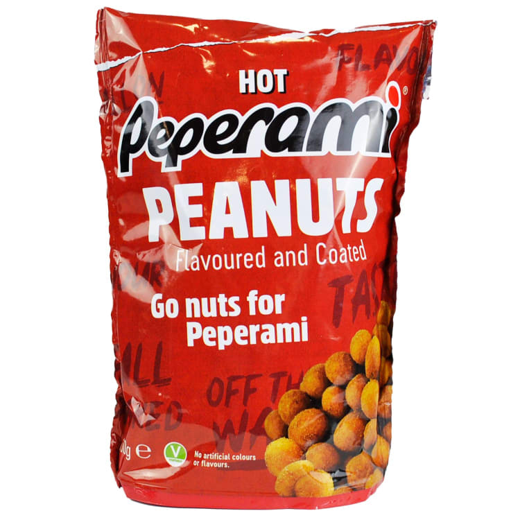 Peperami Flavoured & Coated Nuts Hot 150g pack shot