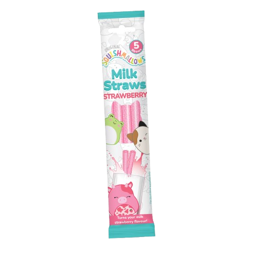 Squishmallows Milk Straws Strawberry 412g pack shot