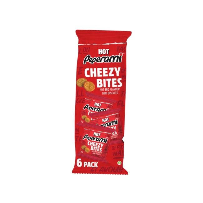 Peperami Mini Cheezy Bites Hot (6 x 30g) pack shot
