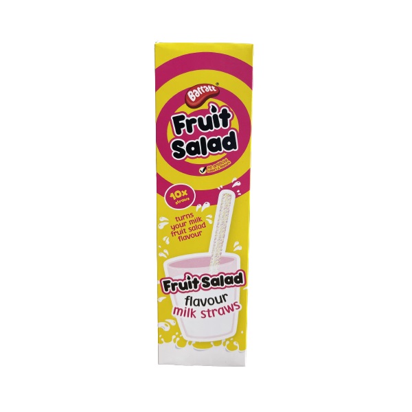 Barratts Fruit Salad Milk Straws 10s 6g pack shot