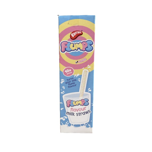 Barratts Flumps Milk Straws 10s 6g pack shot
