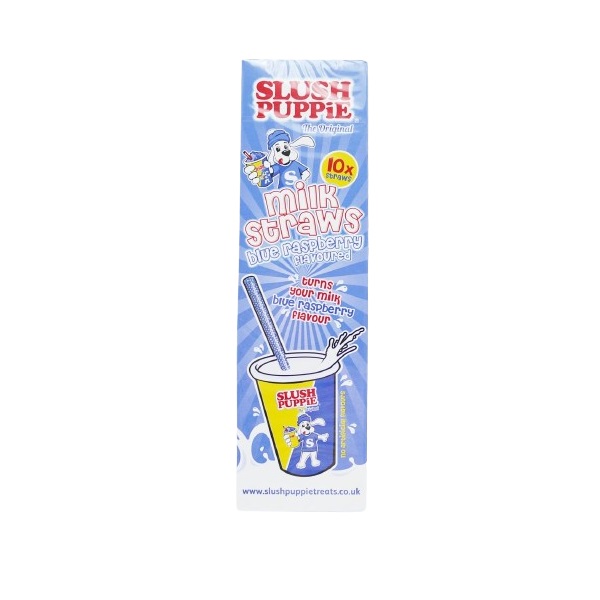 Slush Puppie Blue Raspberry Milk Straws 10s 6g pack shot