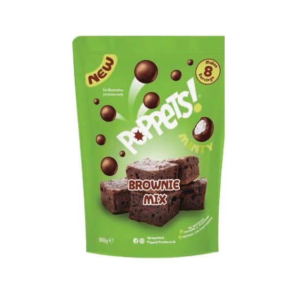 Poppets Brownie Mix Mint 180g pack shot