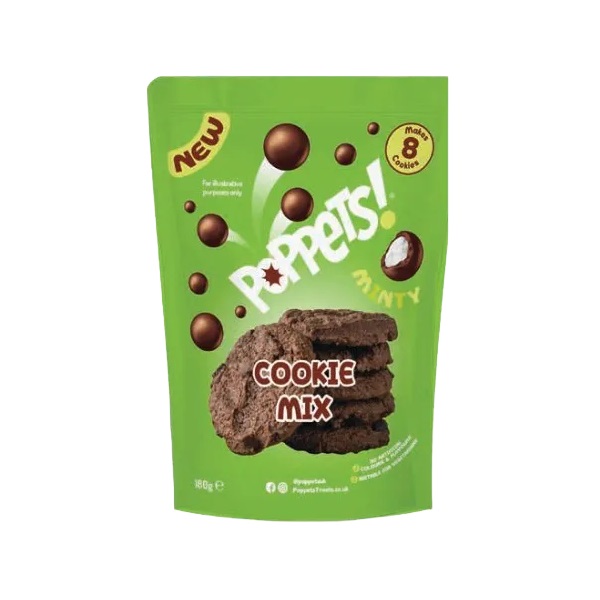 Poppets Cookie Mix Mint 180g pack shot