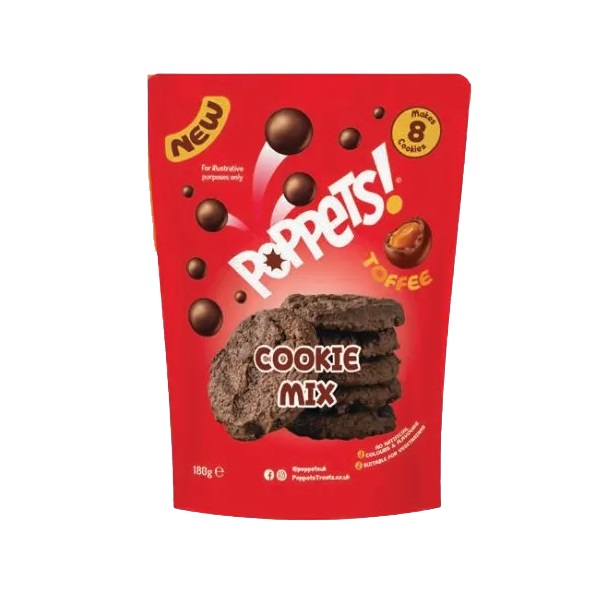Poppets Cookie Mix Salted Caramel 180g pack shot