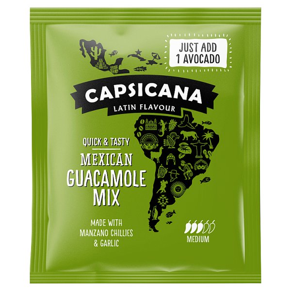 Capsicana Mexican Guacamole Mix 25g pack shot