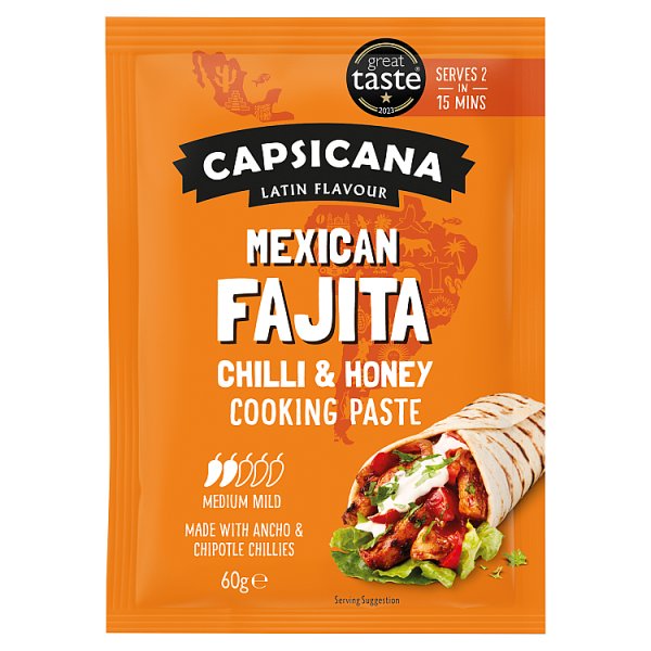 Capsicana Mexican Fajita Chilli & Honey Paste 60g pack shot