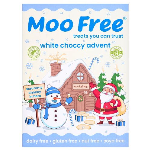 Moo Free White Choccy Advent Calendar 70g pack shot