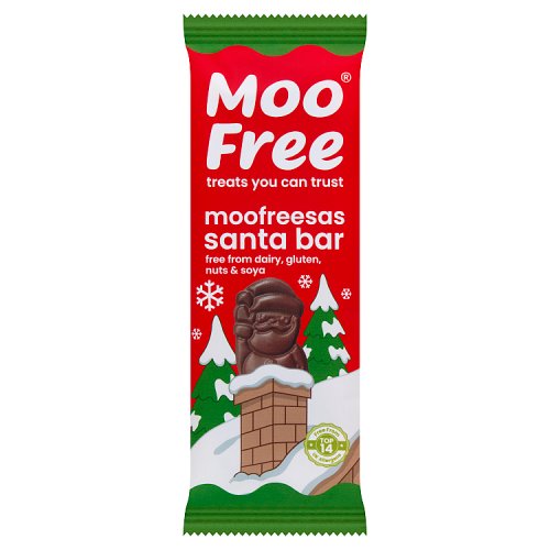 Moo Free Choccy Santa with Cereal Balls 30g pack shot
