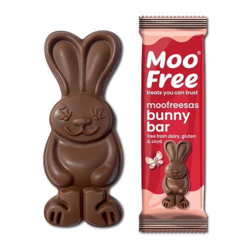 Moo Free Moofreesa Chocolate Bunny Bar 30g pack shot