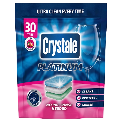 Crystale Platinum Dishwasher Tablets 30g pack shot