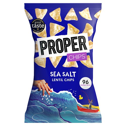 Proper Sea Salt Lentil Chips 85g pack shot