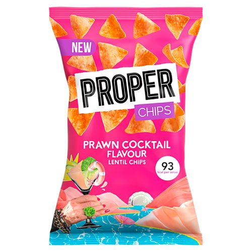 Proper Chips Prawn Cocktail Lentil Chips 85g pack shot