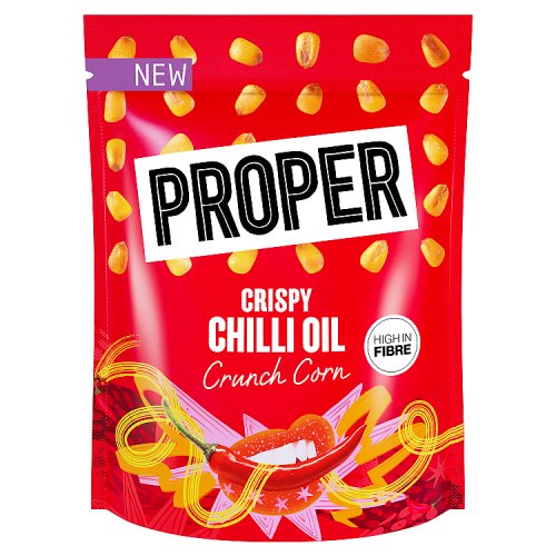 Proper Crunch Crispy Chilli Oil Crunch Corn 125g pack shot