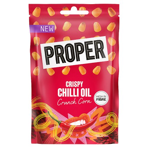 Proper Crunch Crispy Chilli Oil Crunch Corn 45g pack shot