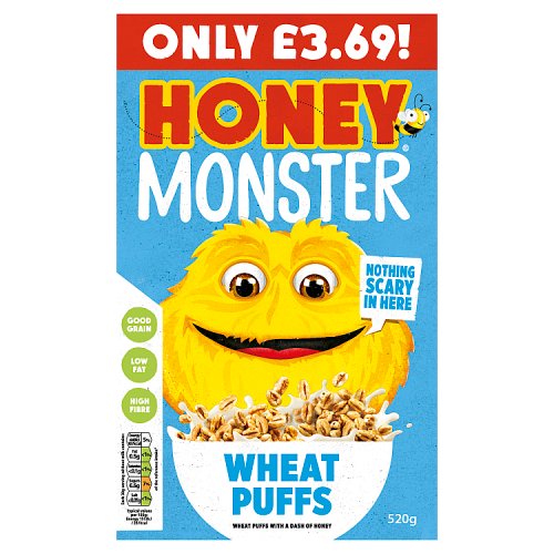 Monster Wheat Puffs PM £3.69 520g pack shot