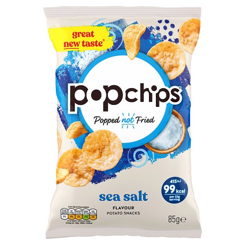 Popchips Sea Salt 85g pack shot