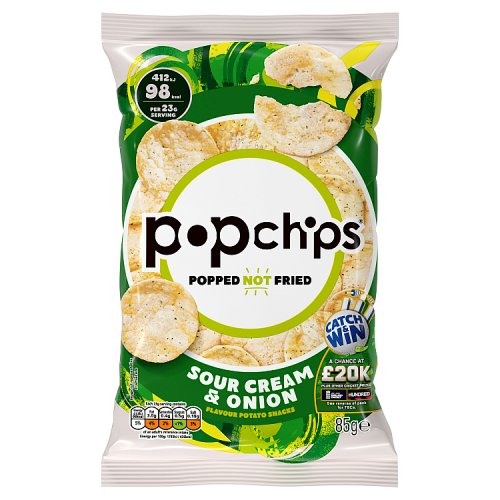 Popchips Sour Cream & Onion 85g pack shot