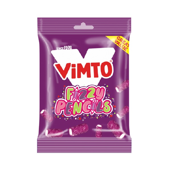 Vimto Mini Sour Pencil 140g pack shot