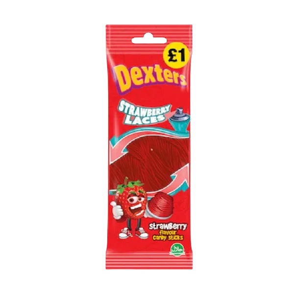 Dexters Strawberry Laces 160g PM £1 pack shot